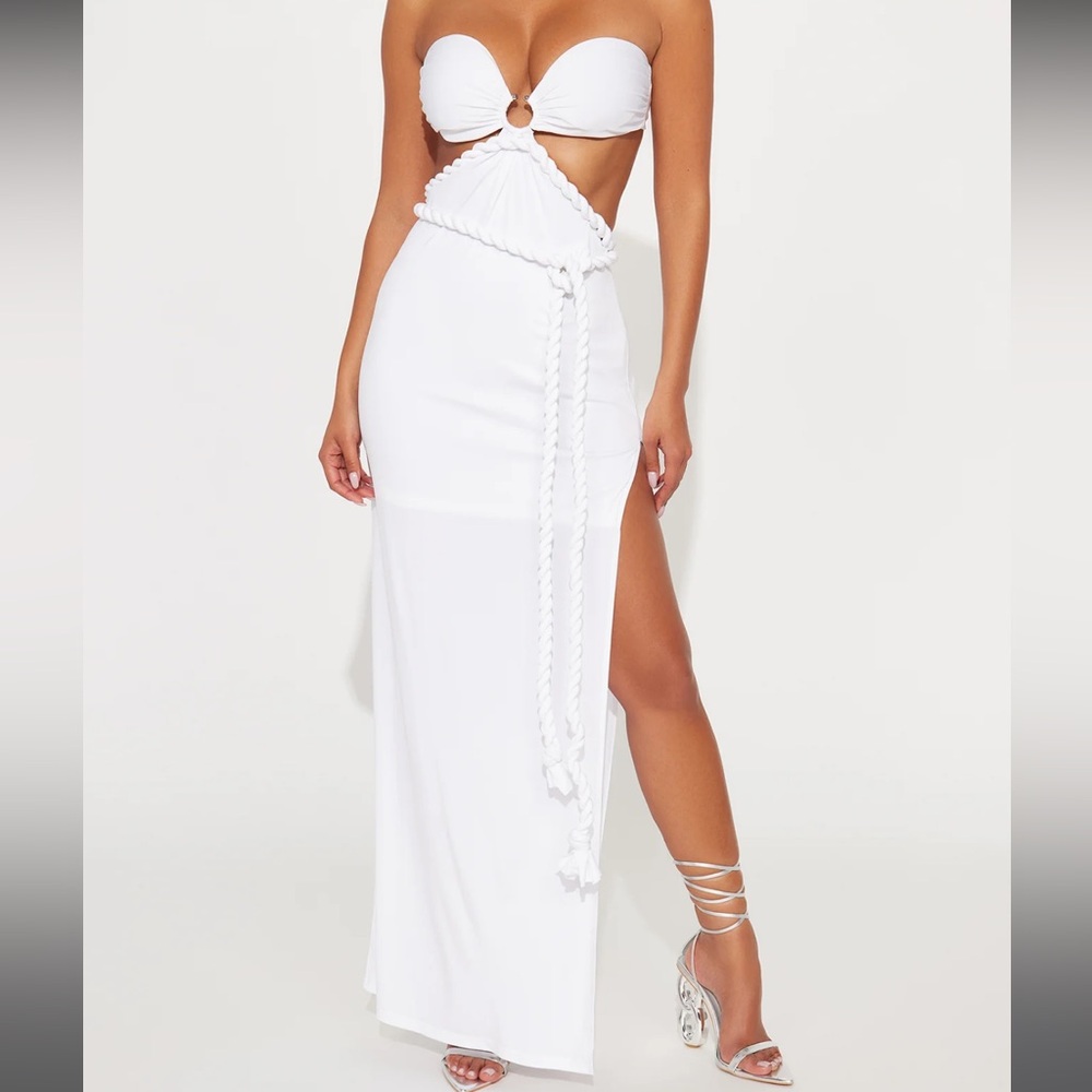 NEW FashionNova White Maxi Dress